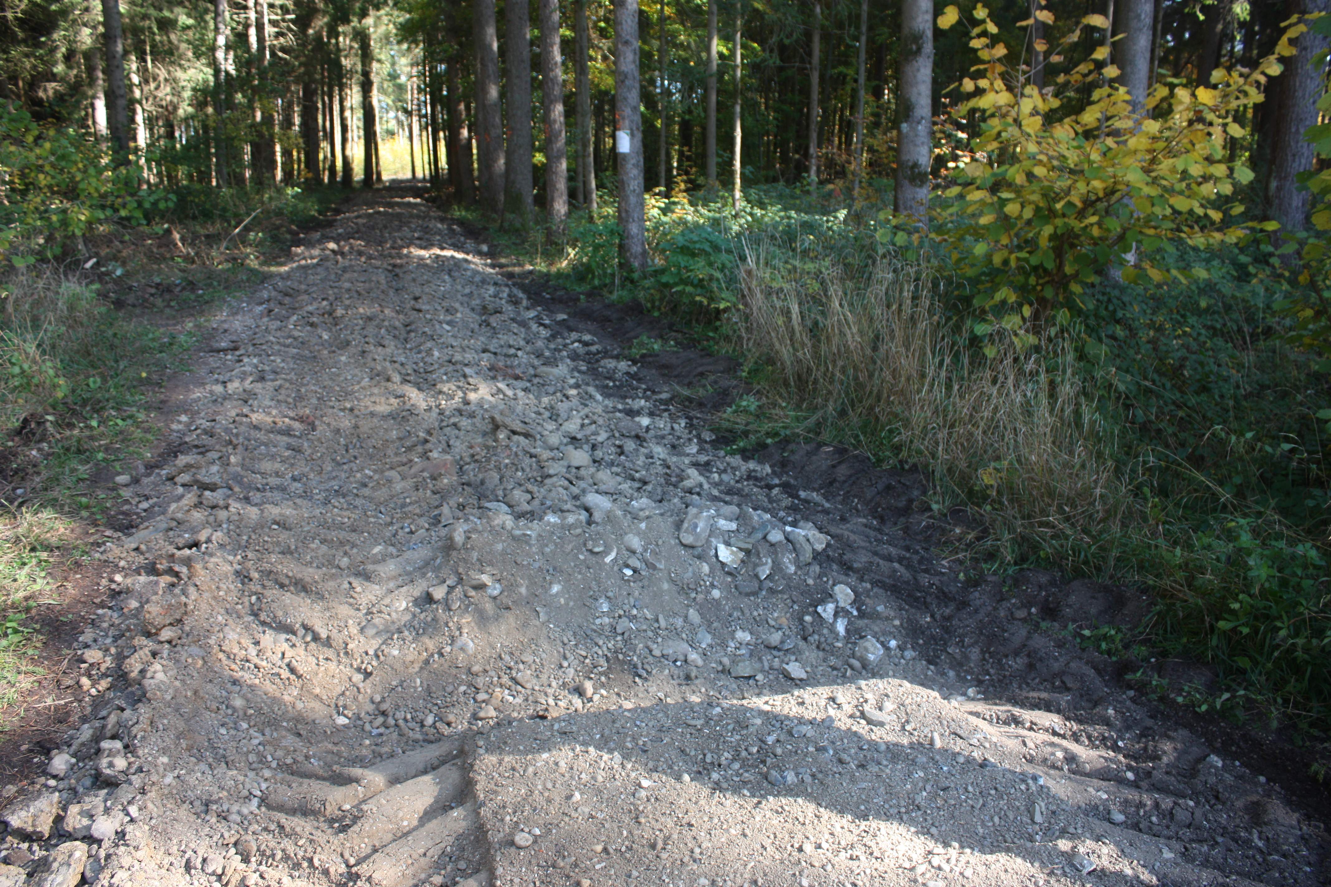 Oberfl&auml;che gelockert